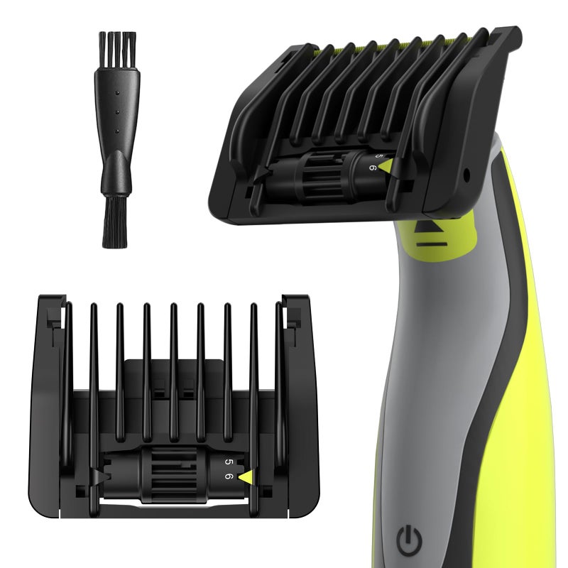 TRESBOUTIQUE 6-in-1 Adjustable Guards for Hybrid Electric Trimmer QP2520 QP2530 QP2630 QP2620 QP2510 QP2521 QP2522 QP2531 QP6510, Guide Comb O Blade 6 Length Settings Optional From 1-6mm with Cleaning Brush - Image 1