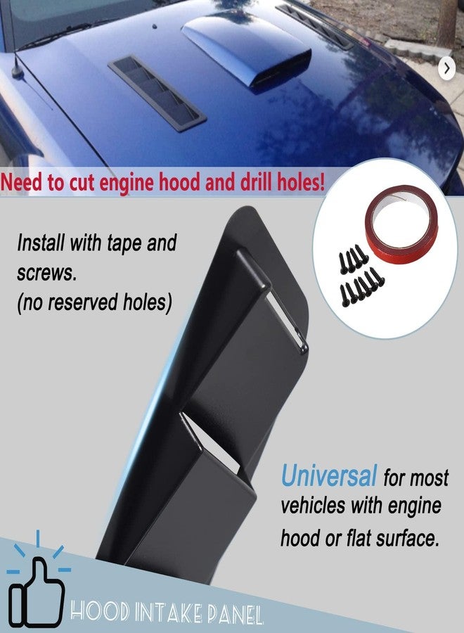 YESHMA Hoods Vents Bonnet Cover Hood Scoop for Cars Cold Air Flow Intake Fitment Louvers Cooling Intakes Intake Vent Cover (Black) - Image 5