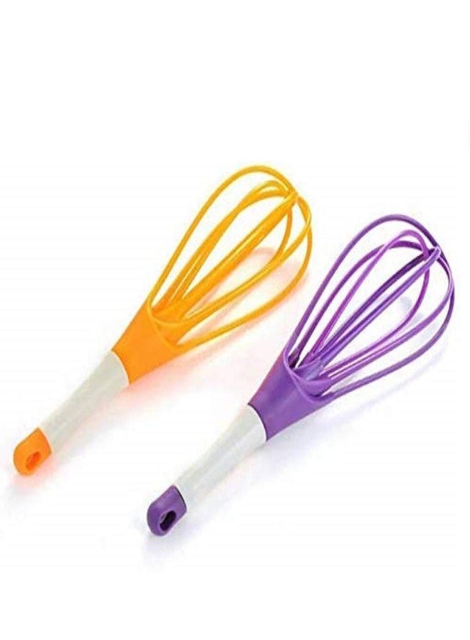 First Front Hard Plastic Milk Whip Hand Whisk Egg Frother, Multicolour (Set of 2 Pieces) - Image 3