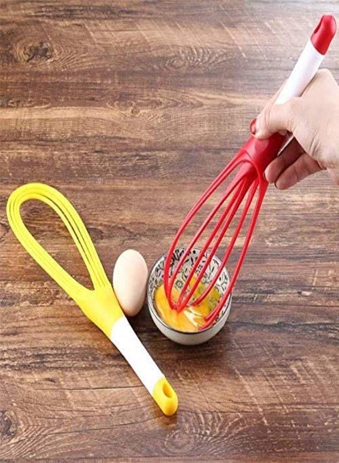 First Front Hard Plastic Milk Whip Hand Whisk Egg Frother, Multicolour (Set of 2 Pieces) - Image 2
