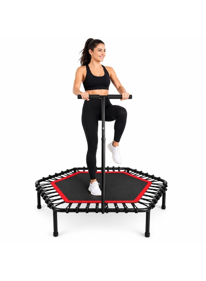 SportQ Home Trampoline Cardio Trampoline with Adjustable Handle, Stable Hexagonal Design, for Fitness and Daily Exercise - Image 1