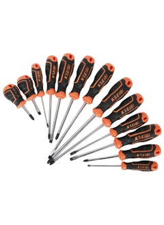 KSEIBI Slotted & Philips Screwdriver Set 865 10-PC, Chrome Vanadium, Black Finish Magnetic Tip, Furniture Disassembly to Repairing Appliances and Performing Intricate Electronic Repairs, Electrical Work.  - Image 2