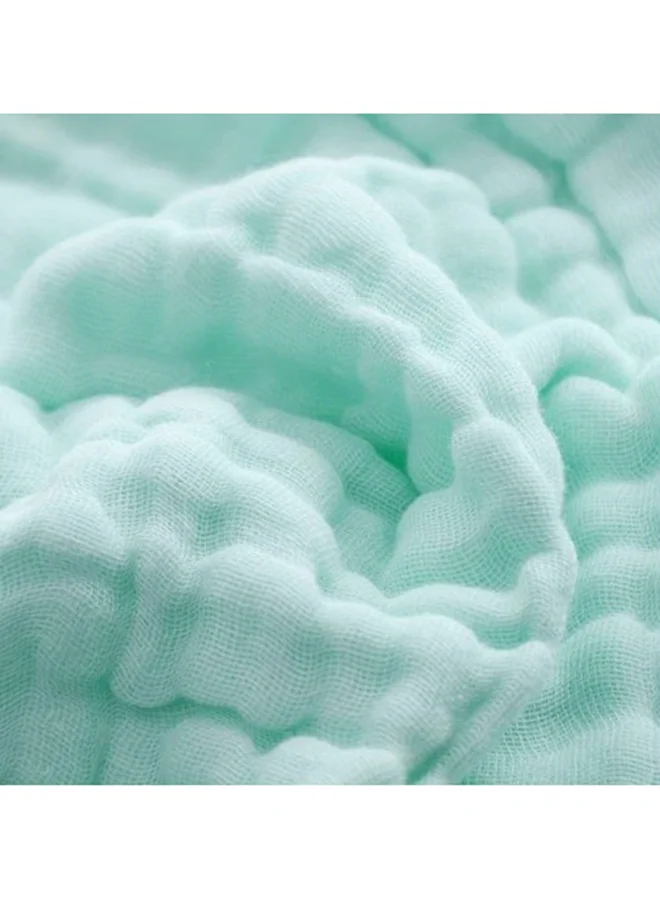 أنفي بيبي 6 layered Muslin Bath Towel- Green/White/Blue