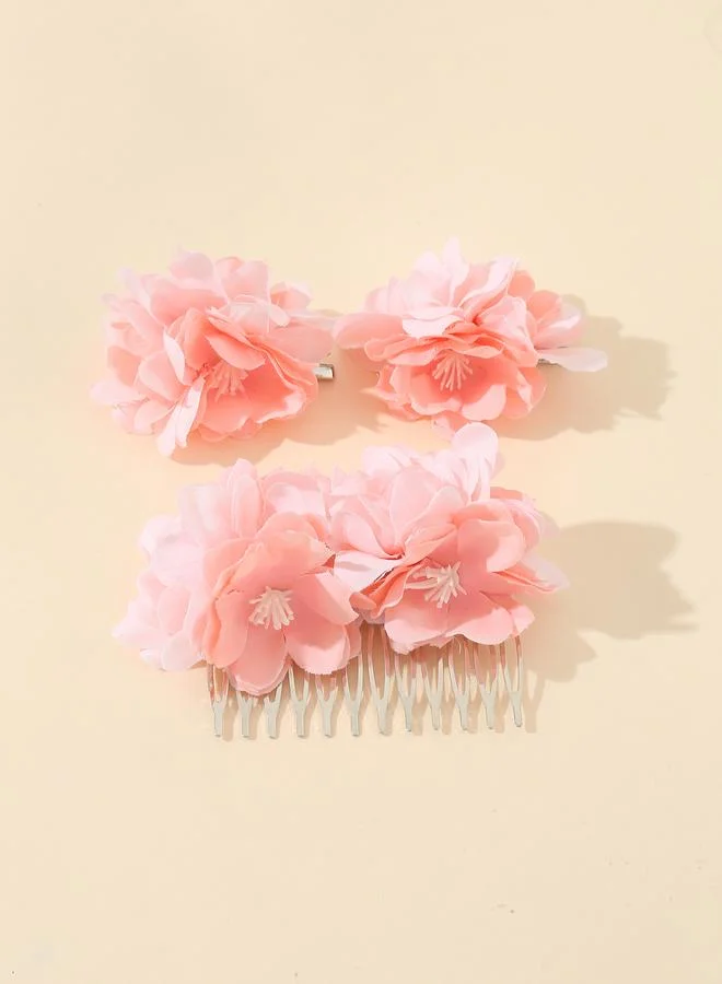 Take Two 3-Piece - Flower Hair Accessories Set