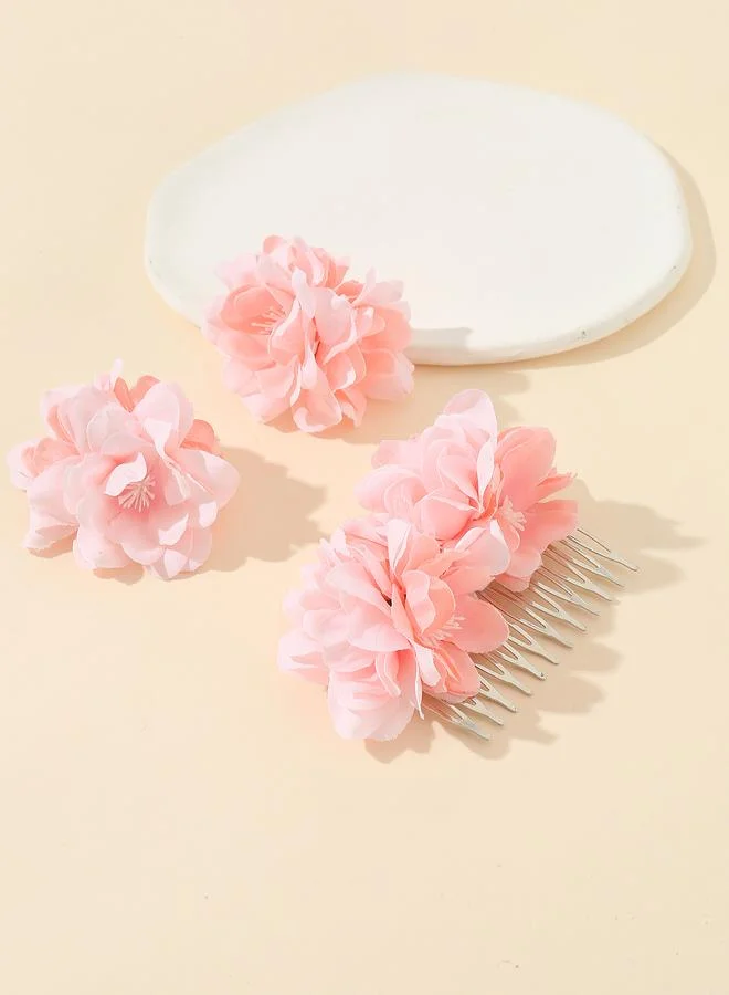 Take Two  3-Piece - Flower Hair Accessories Set for Women | Best Price UAE