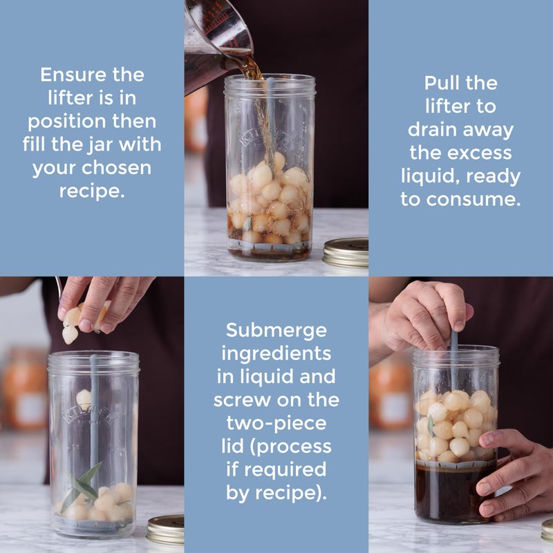 Kilner Pickle Jar with Lifter 1 Litre - Image 3