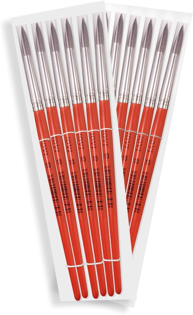 Jovi Artistic Brush Set - 12 Pony Hair Brushes, Size No. 10 for Crafts and Watercolor - Image 4