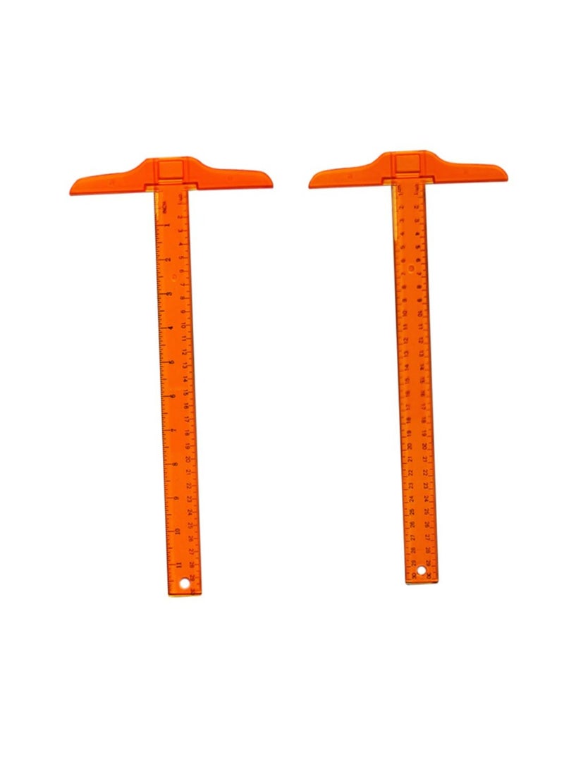 Loquat 2PCS Clear T Square Ruler Plastic Measuring Ruler for Art, Framing and Drafting - Image 1