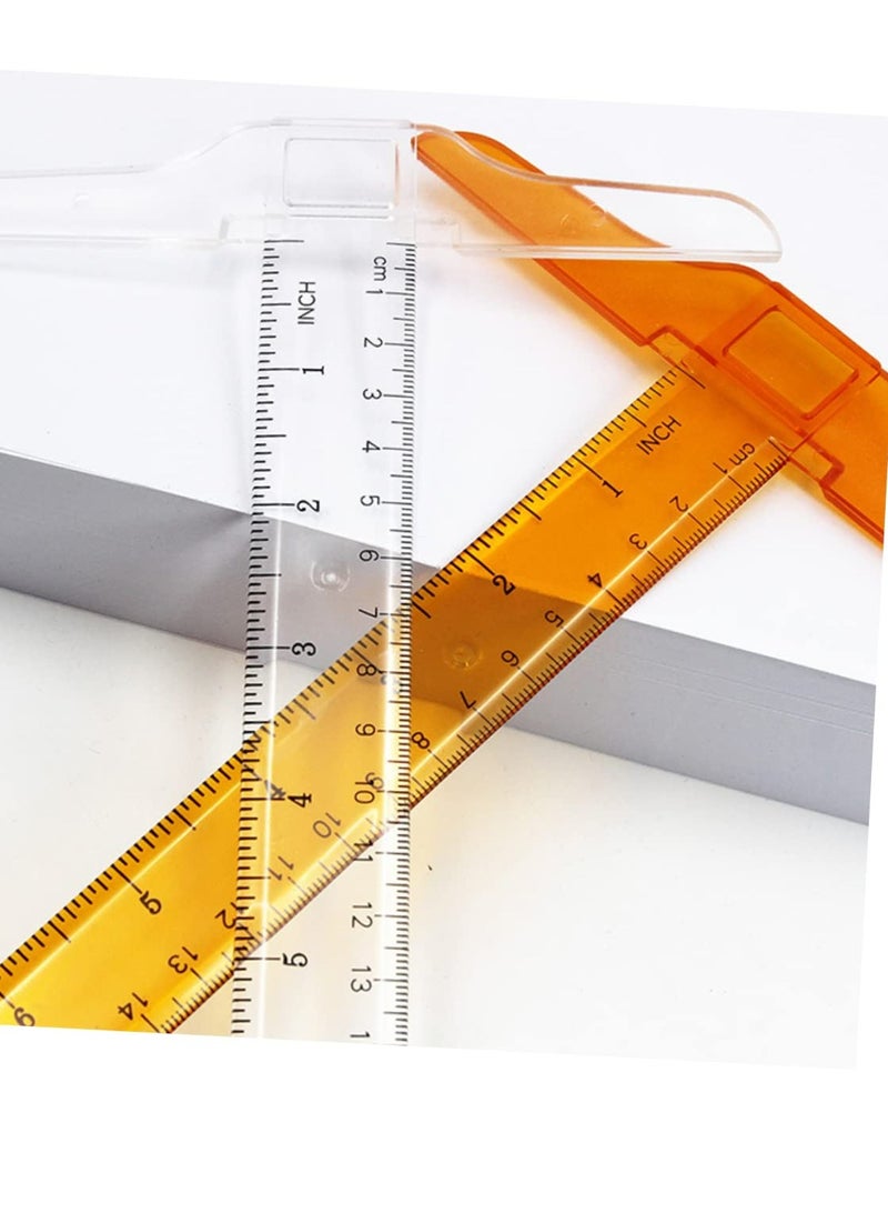 Loquat 2PCS Clear T Square Ruler Plastic Measuring Ruler for Art, Framing and Drafting - Image 3