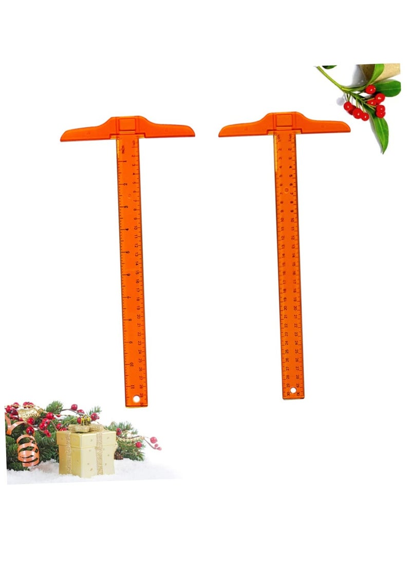 Loquat 2PCS Clear T Square Ruler Plastic Measuring Ruler for Art, Framing and Drafting - Image 4