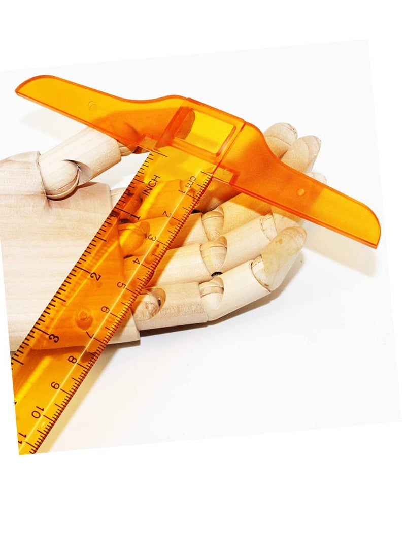 Loquat 2PCS Clear T Square Ruler Plastic Measuring Ruler for Art, Framing and Drafting - Image 2