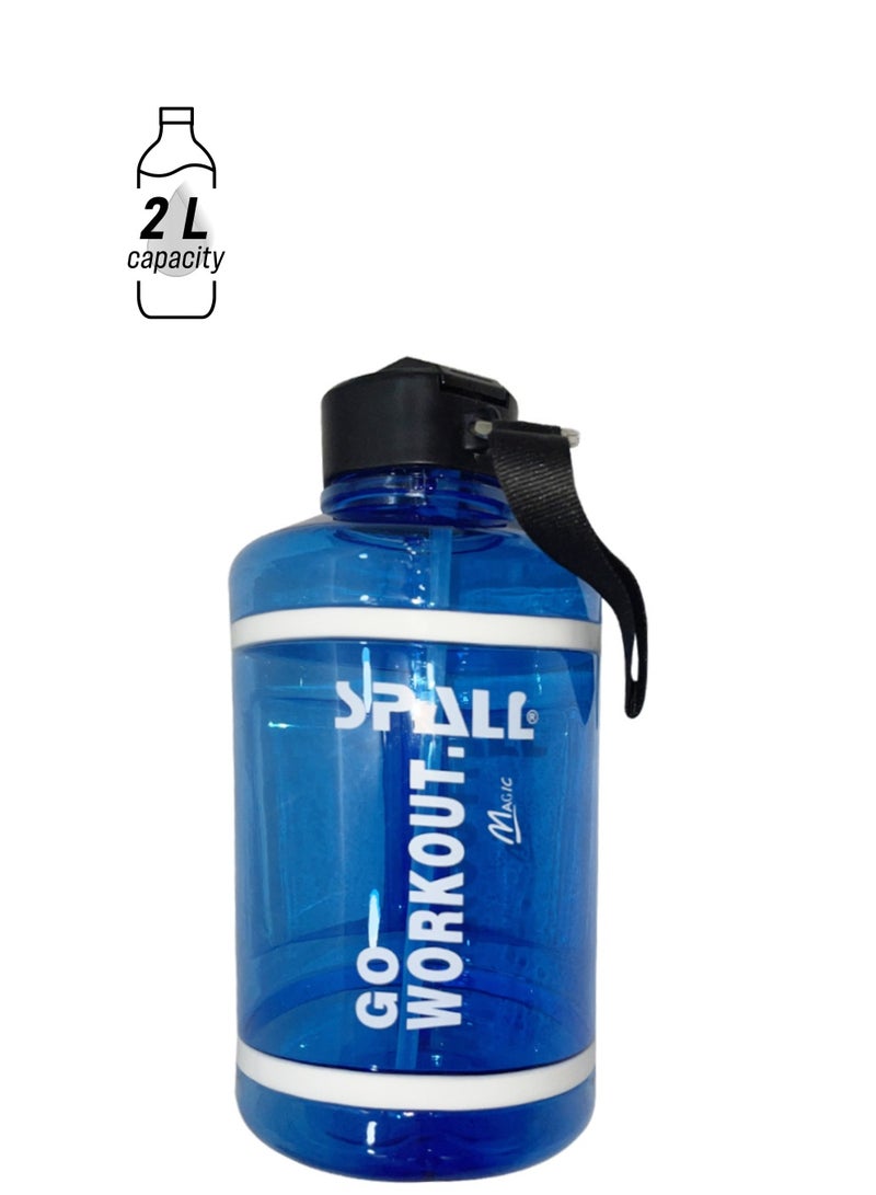 Spall Spall Water Bottle Half Gallon Leakproof Water Jug With handle For Students Fitness Gym And Outdoor Sports For men Women Kids - Image 1