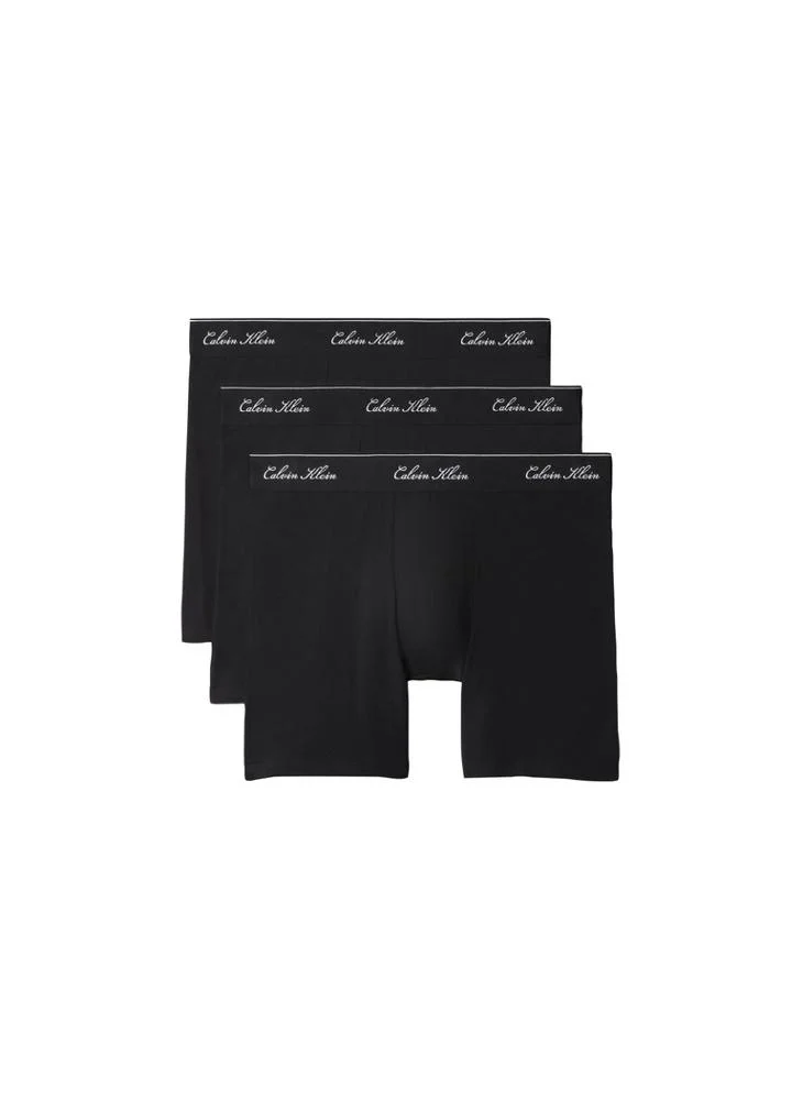 كالفن كلاين طقم بوكسر بريفز من 3 قطع - ايكون قطن ستريتش