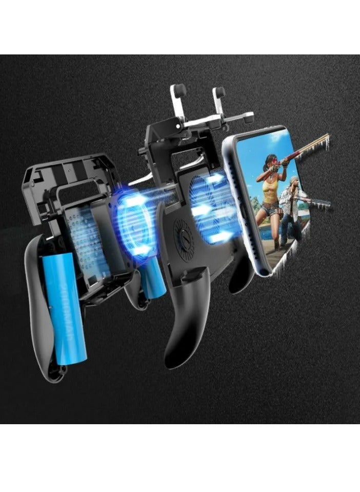 Game Controller, Gaming Control Joystick With Phone Cooling Fan, Comfortable Mobile Cooling Handle Controller Joystick, Mobile Trigger Joypad For Mobile Control For Games, (4000mah Black) - Image 4