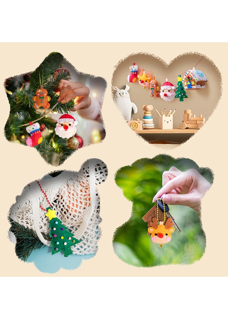 Kenzs Christmas cottage DIY production material package non-woven needlework toys - Image 3