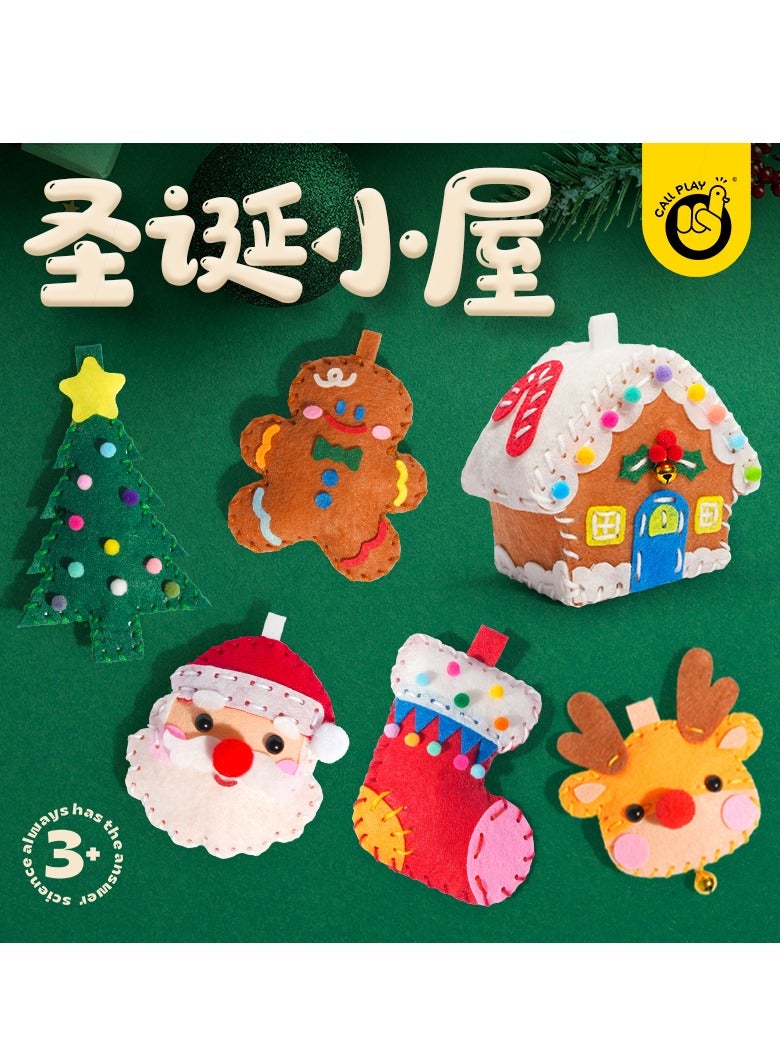 Kenzs Christmas cottage DIY production material package non-woven needlework toys - Image 5