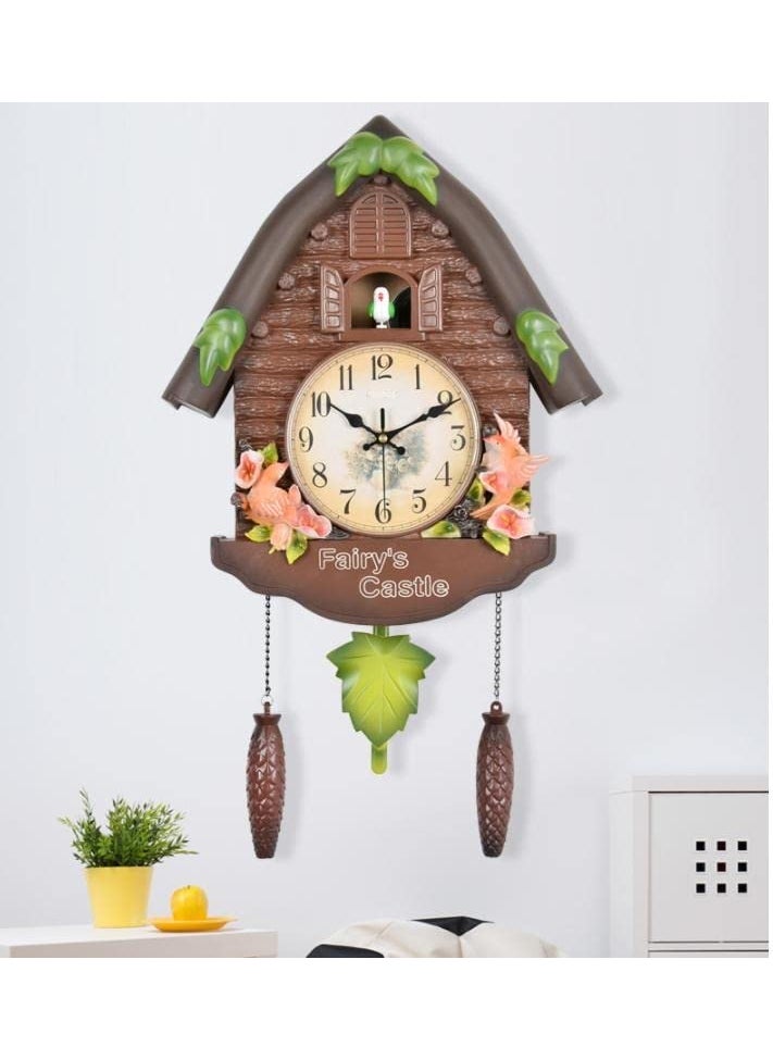 Three Secondz Three Secondz Analog Plastic Cuckoo Bird Wall Clock With Fixed Door Does Not Open Or Close For Childrens Bedroom Size 60Cm X 15Cm X 36Cm Bd55 Multicolor  - Image 1