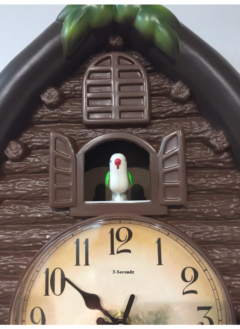 Three Secondz Three Secondz Analog Plastic Cuckoo Bird Wall Clock With Fixed Door Does Not Open Or Close For Childrens Bedroom Size 60Cm X 15Cm X 36Cm Bd55 Multicolor  - Image 3