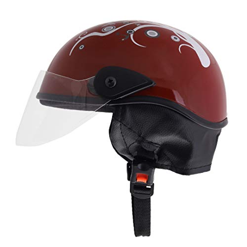 Sage Square Adjustable Junior Helmet for Kids Baby Safety and Comfort (3-12 Years) (Maroon Glossy Sticker Design 3) (Non-Motorized) - Image 2