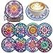 mrpwnle 8 Pcs Diamond Art Coasters Kits Mandala Diamond Painting Coasters Kits for Adults Beginners Set with Holder Cork Pads DIY Diamonds Art Coaster Non Slip Crafts Kit - Image 2