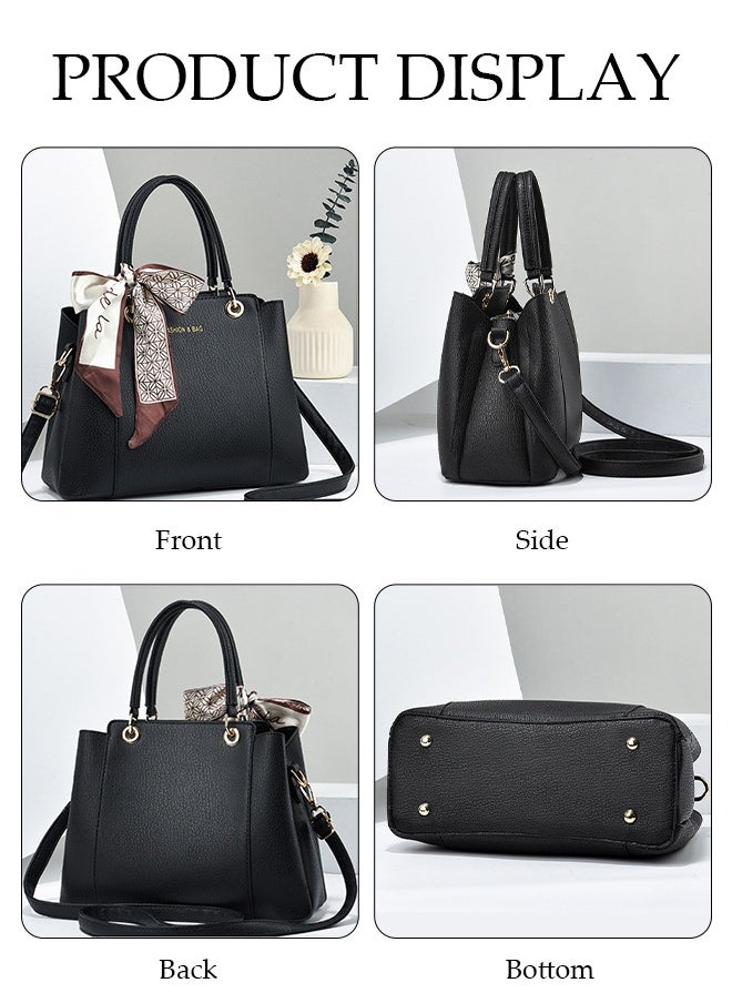 DUNISO - Women's Fashion Handbag Faux Leather Crossbody Bag For Women Large Capacity Tote Bags Top Handle Satchel Fashionable Travel Shoulder Bag For Ladies - Image 1