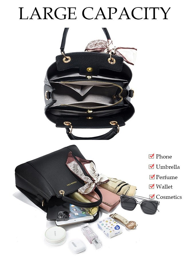DUNISO - Women's Fashion Handbag Faux Leather Crossbody Bag For Women Large Capacity Tote Bags Top Handle Satchel Fashionable Travel Shoulder Bag For Ladies - Image 1