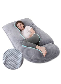 Arabest Pregnancy Pillow, U-Shaped Full Body Maternity Support Pillow, Breastfeeding Pillow with Washable Velvet Cover for Support Pregnant Women Back, Hips, Legs  - Image 1