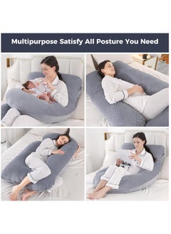 Arabest Pregnancy Pillow, U-Shaped Full Body Maternity Support Pillow, Breastfeeding Pillow with Washable Velvet Cover for Support Pregnant Women Back, Hips, Legs  - Image 5