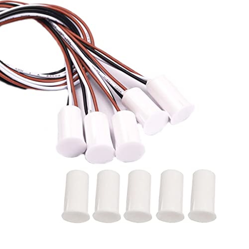 Lagogia Magnetic Reed Switch RC-33 NC/NO Recessed Wired Door Window Alarm, Magneti Door Switch, Contact Sensor, for Home Security and Burglar Alarm Systems, Sets of 5, White - Image 4