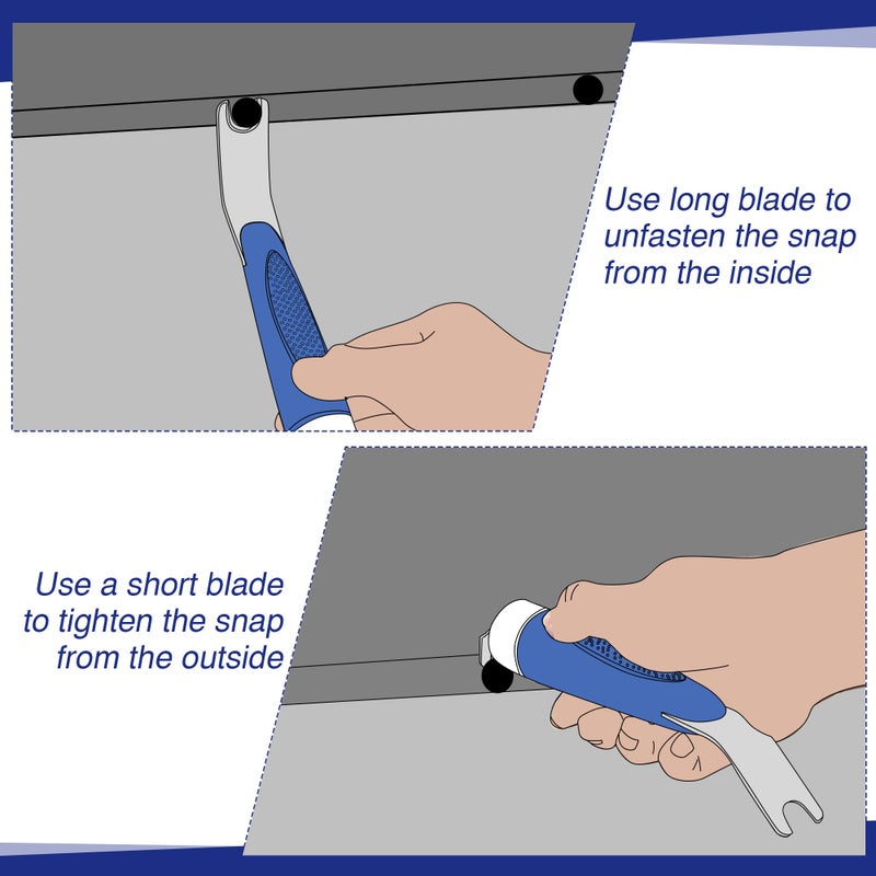 Enhon 1 Pcs Snap Tool for Boat Canvas Snaps, Practical and Durability Boat Cover Snap Release Tool Save Canvas from Ripping, Design for Boaters and Anglers (Blue) - Image 4