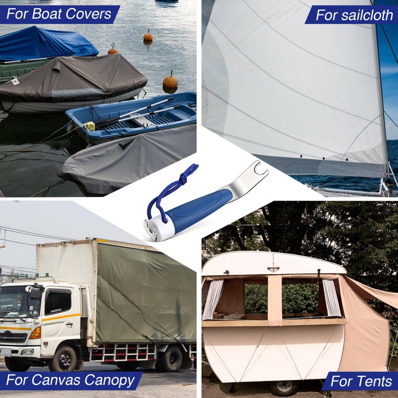 Enhon 1 Pcs Snap Tool for Boat Canvas Snaps, Practical and Durability Boat Cover Snap Release Tool Save Canvas from Ripping, Design for Boaters and Anglers (Blue) - Image 5