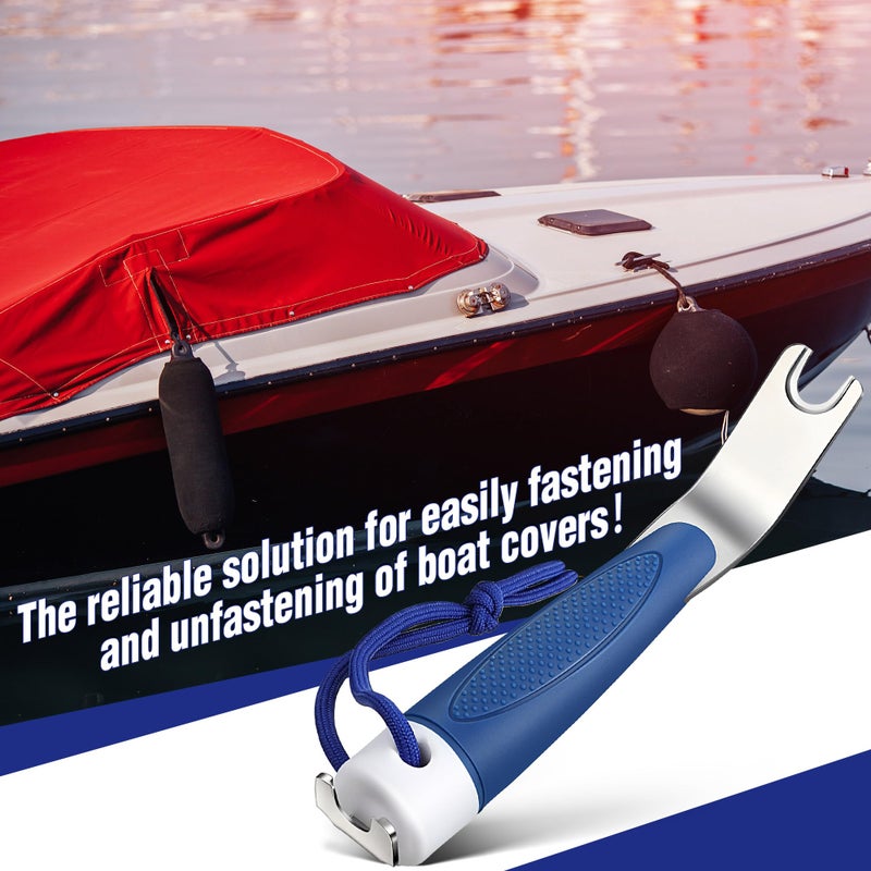 Enhon 1 Pcs Snap Tool for Boat Canvas Snaps, Practical and Durability Boat Cover Snap Release Tool Save Canvas from Ripping, Design for Boaters and Anglers (Blue) - Image 3