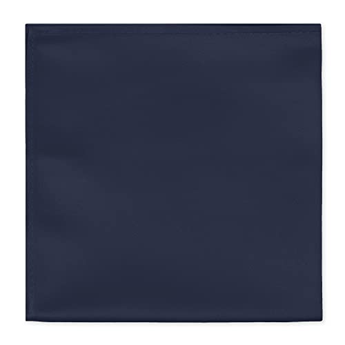 Jacob Alexander Men's Pocket Square Solid Color Handkerchief - Navy - Image 1