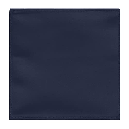 Jacob Alexander Men's Pocket Square Solid Color Handkerchief - Navy - Image 2