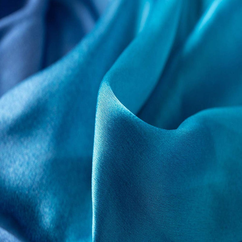 CYZLANN Women's Scarves 100% Silk Long Lightweight Scarfs for women(blue lake blue) - Image 3