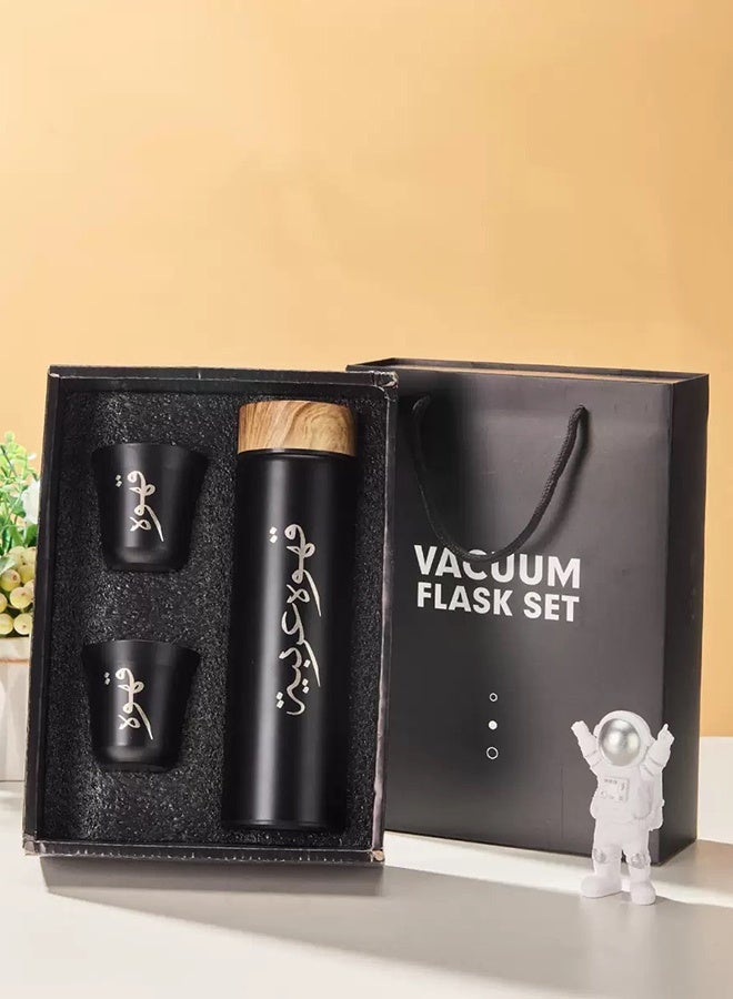 Muslim Arabic coffee cup, 2-cup set gift box, 304 stainless steel double-layer insulated cup set gift  - Image 1