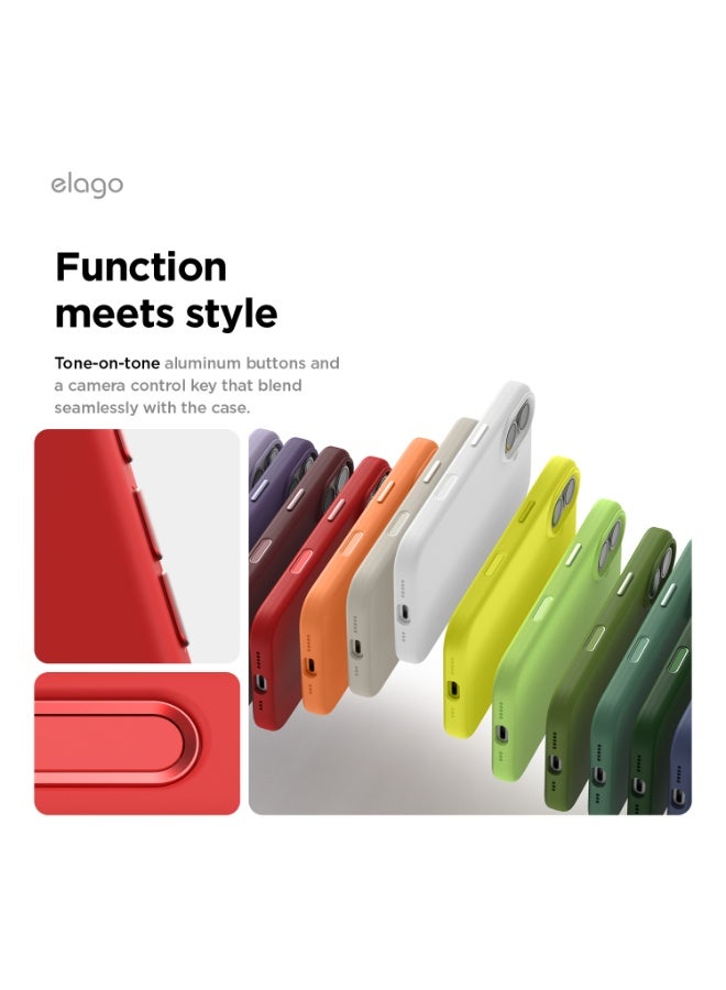 Elago Magnetic Liquid Silicone for iPhone 17 case cover [Camera Control Button Cover] compatible with MagSafe Shockproof - Red - Image 4
