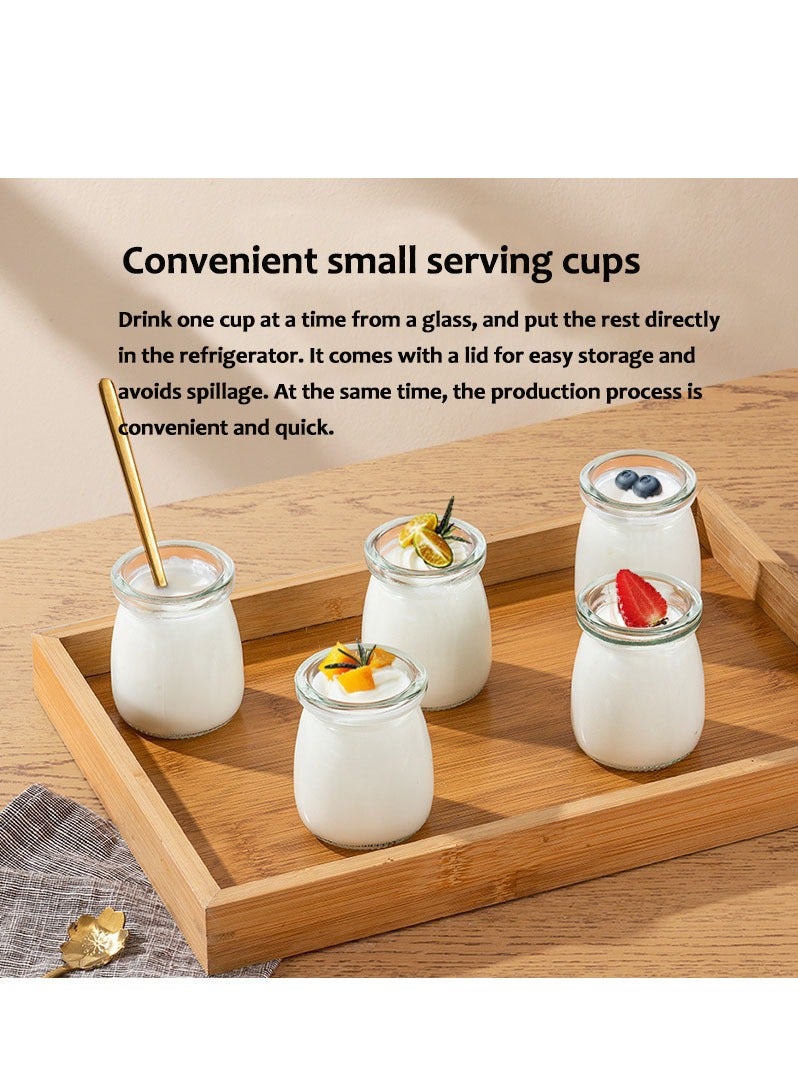 Furtey Yogurt Maker, Yogurt Maker with Stainless Steel Inner Tank and 5 Glasses, Great for Home Organic Yogurt, Rice Wine, Natto Maker, BPA Free - Image 2