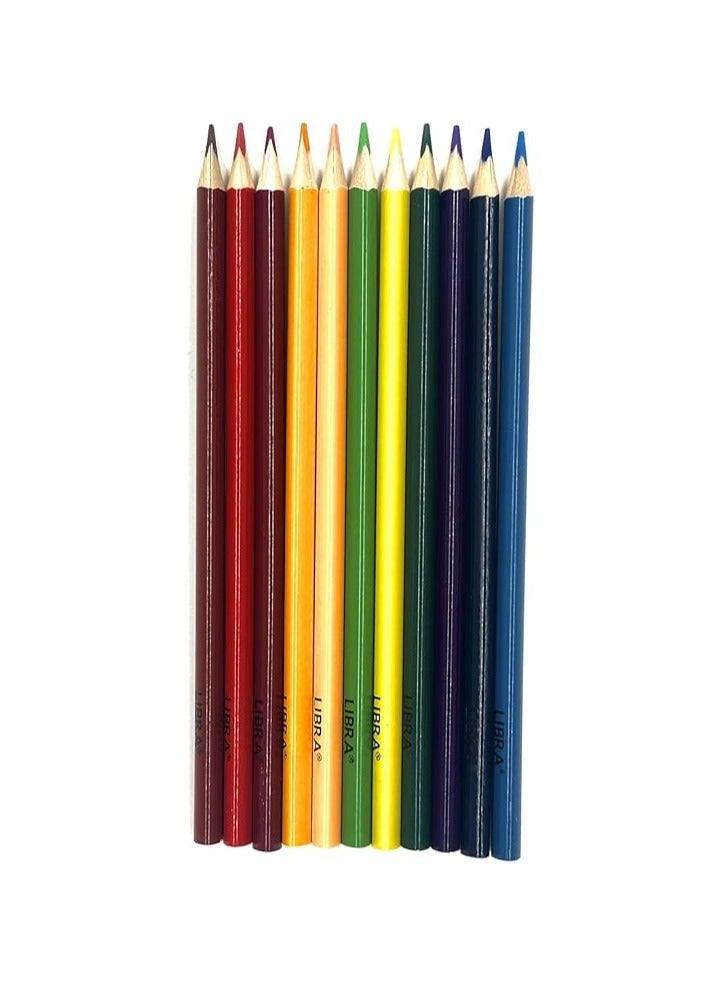 Libra Coloured Pencils – 12-Pack, 0.30mm Fine Lead, Smooth & Easy Colouring  - Image 3