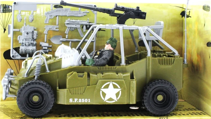 MEGA Combat Force Figure and Military Buggy