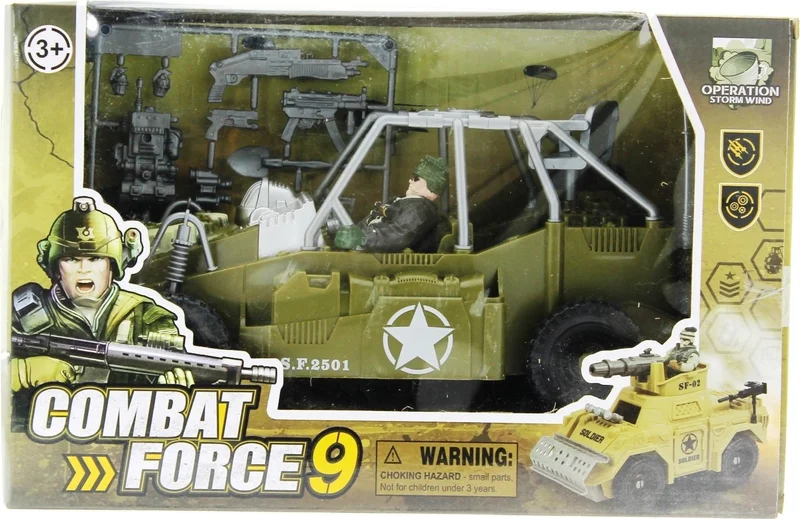 MEGA Combat Force Figure and Military Buggy