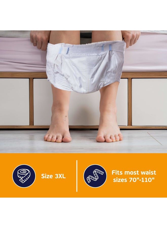TenderGentle حفاضات للكبار 3XL للنساء والرجال - علبة تحتوي على 32 حفاضة قابلة للتصرف مع أزرار وألواح جانبية مرنة - قابلة للتنفس مع أقصى امتصاص - Image 2