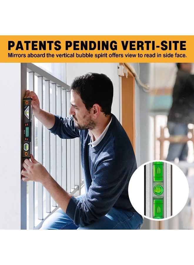 PREXISO Digital Level, 11.5'', Angle Slope with LCD Display, 360° Electronic Bubble Inclinometer, Vertical & Horizontal Spirit Bubble for Construction Carpenter Craftsman Renovation Home Professional - Image 5