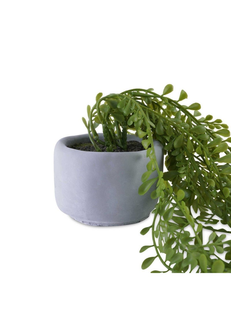 Pan Home Artificial Ivy Leaves In Cement Pot 20.32x46.36x12.07cm - Green - Image 2
