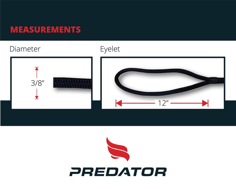 Predator NZ Hi-Performance Dock Lines Bag Set | 3/8" x 15' Double Braided Nylon Dock Line with 12 Inch Eyelet | Ropes for Boats (Navy Blue) - Image 3