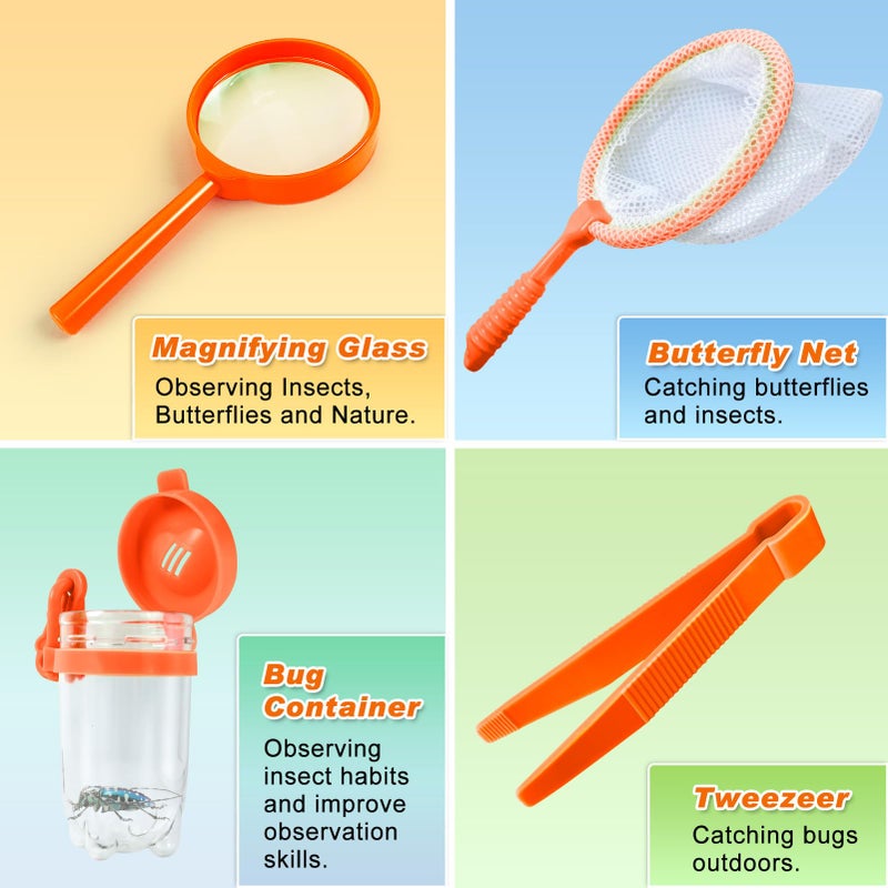YOPINSAND Kids Explorer Kit & Bug Catcher Kit, Kids Camping Gear for Kids, Outdoor Exploration Set with Vest & Hat, Ideal Outdoor Camping Adventure Toys for Ages 3 4 5 6 7 8 Boys Girls - Image 4