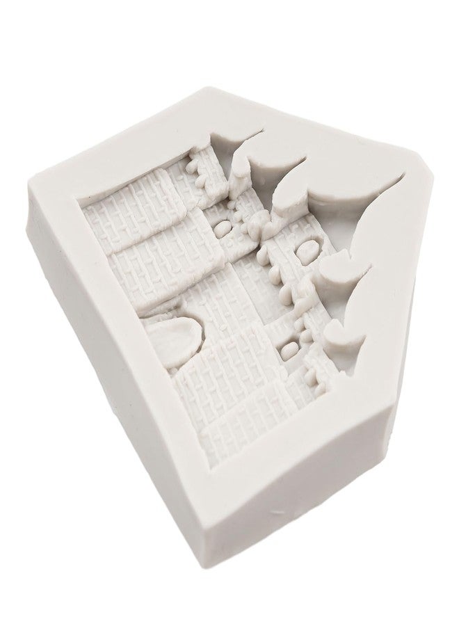 QDMOLDS قالب سيليكون على شكل قلعة من كيو دي مولدز، قالب فوندان مستوحى من قصص سندريلا الخيالية، قوالب حلوى الشوكولاتة لتزيين الكيك والكب كيك، مناسب لأعمال السكر، مصنوع من طين البوليمر، عجينة السكر. - Image 4