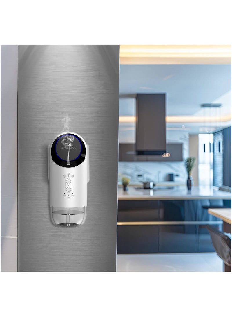 porodo Lifestyle Wall Plug-In Essential Oil Diffuser 120mL / Waterless Diffusion / Adjustable Mist Timer / Air Diffuser / Refill Indicator Light - White  - Image 3