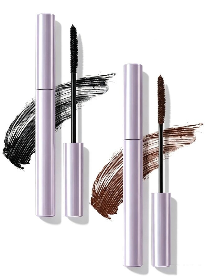 Wanban 2 PCS Mascara for Older Women, Long Lasting Curl Mascara, Lengthening and Volumizing Mascaras, Lightweight Tubing - Brown & Black - Image 1