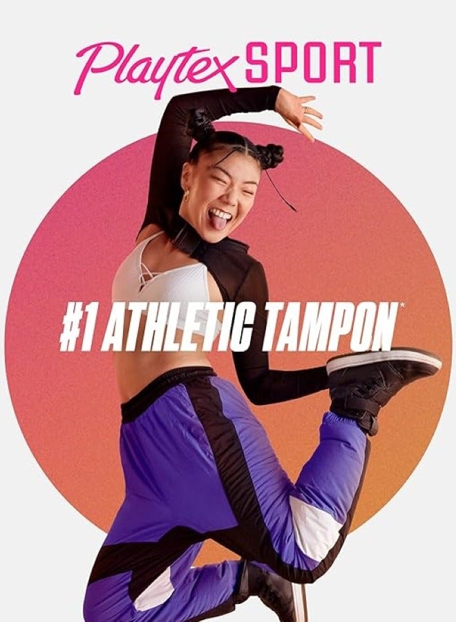 playtex Sport Tampons Regular Unscented 18 Pieces Pack - Image 4